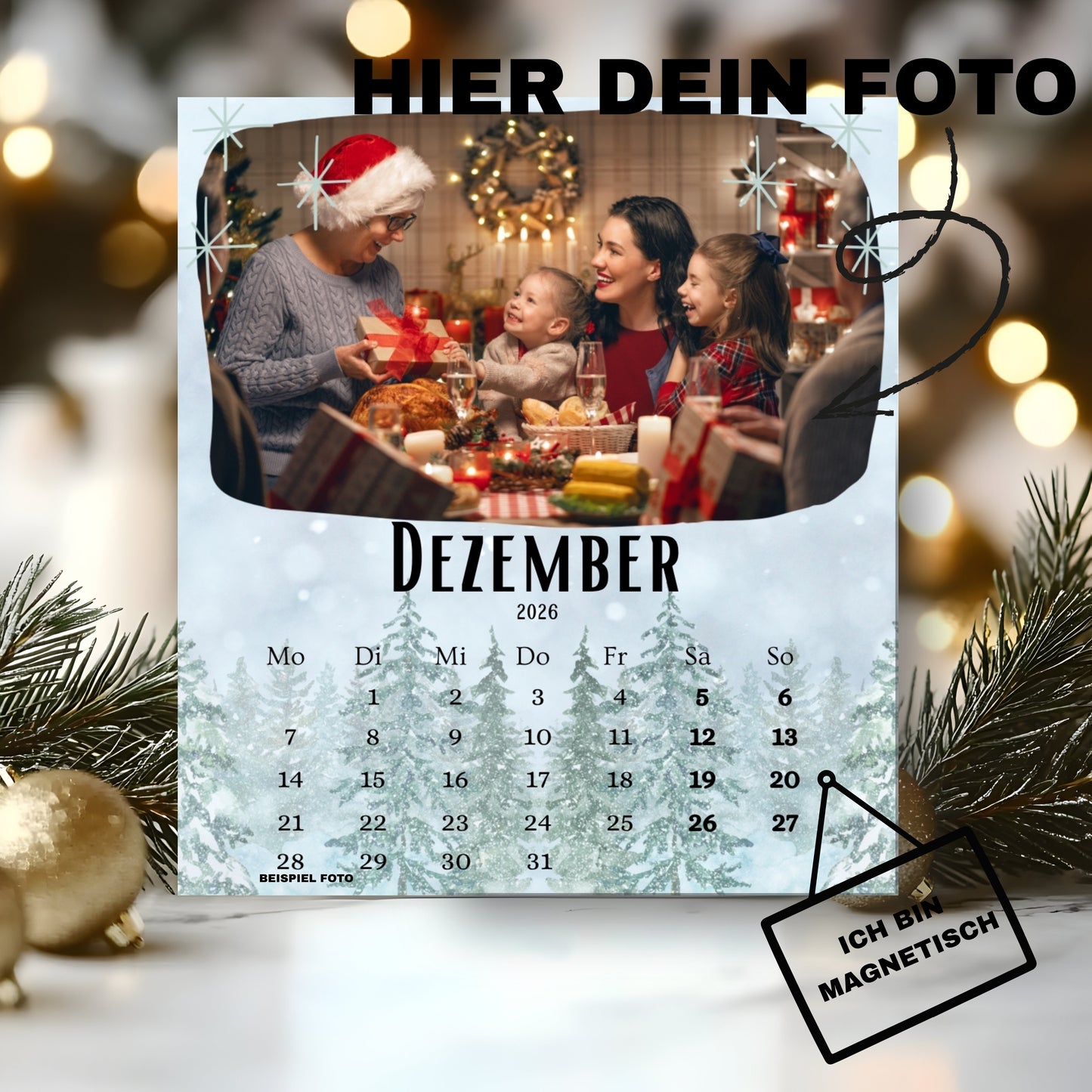 Magnetischer Monatskalender – 12 Magnetkarten. Jeder Monat ein Highlight