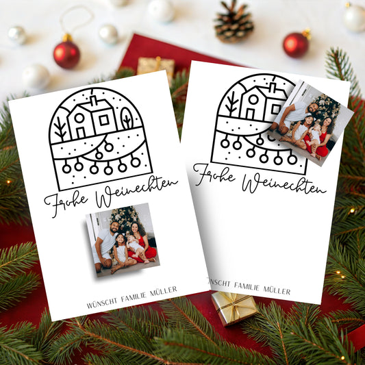 Weihnachtskarte mit Fotomagnet – Grüße, die wirklich haften bleiben Minimalistic Style