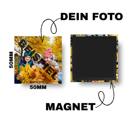 Weihnachts-Fotomagnet 50×50 mm – Persönlich, festlich & unvergesslich