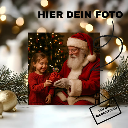 Weihnachts-Fotomagnet 50×50 mm – Persönlich, festlich & unvergesslich