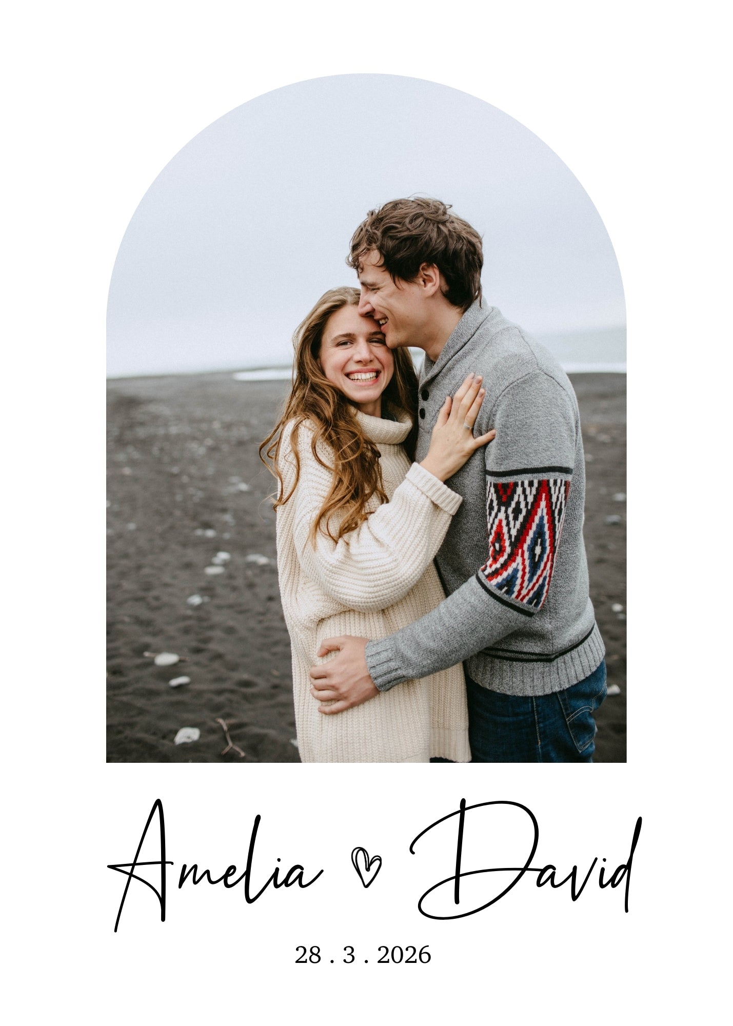 Magnetische Save-the-Date Karte – Personalisiert mit eurem Foto Mini Style