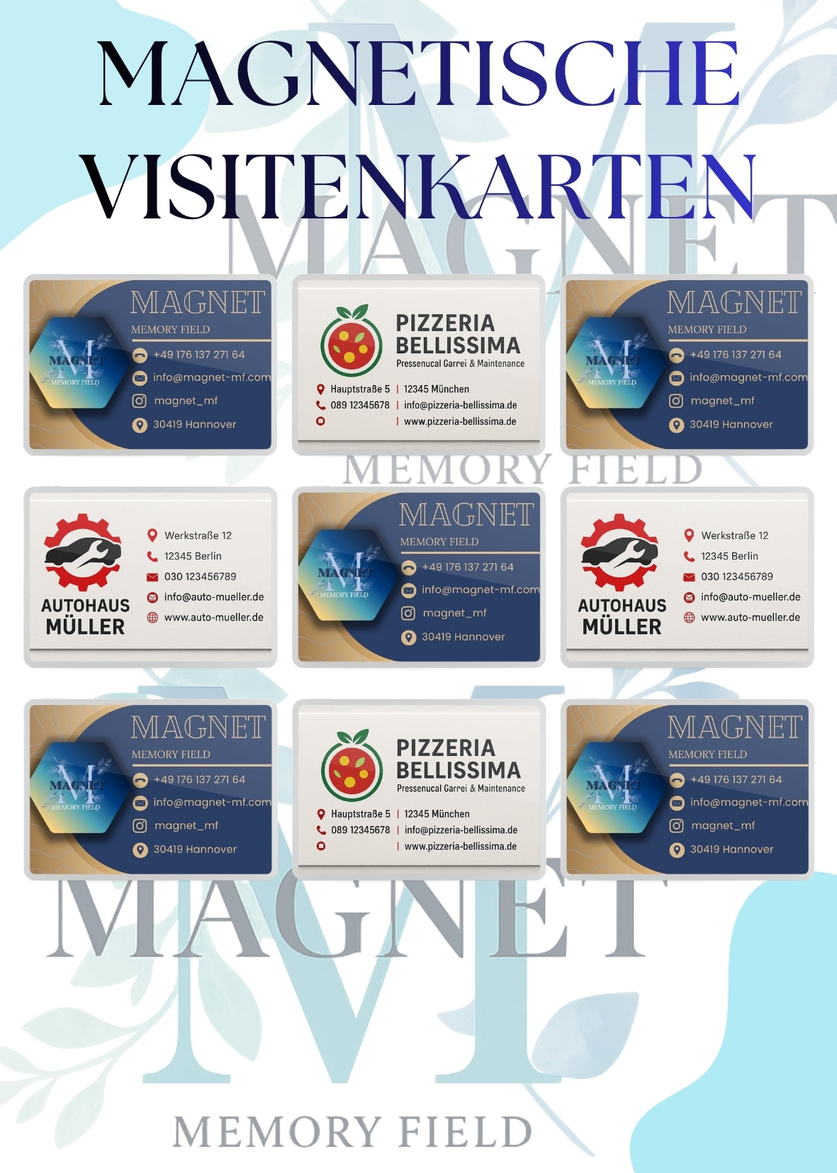 Magnetische Visitenkarten – Informationen, die immer sichtbar bleiben