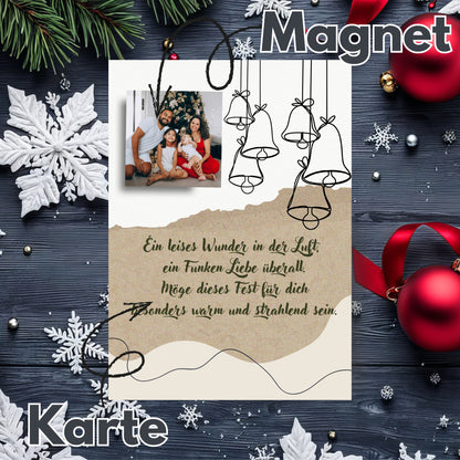Weihnachtskarte mit Fotomagnet – Grüße, die wirklich haften bleiben Bell Style