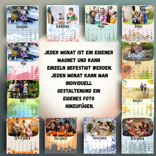 Magnetischer Monatskalender – 12 Magnetkarten. Jeder Monat ein Highlight