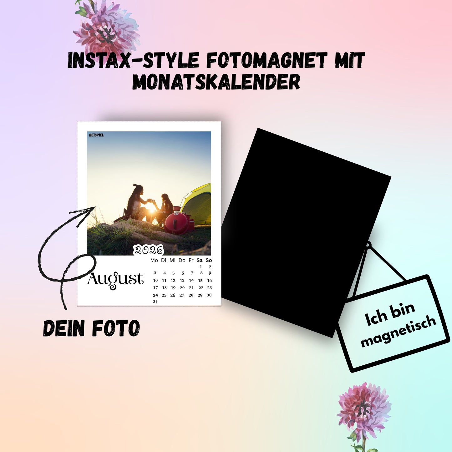 Instax Monatskalender 2026 – 12 Karten 90mm x 120mm. Für deine schönsten Momente