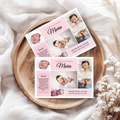 Willkommen, kleines Wunder – Magnetische Grußkarte zur Geburt Pastel Style