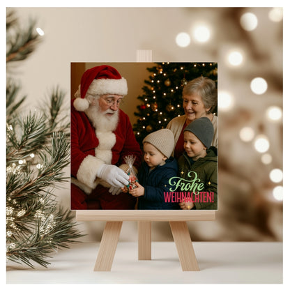 Weihnachts-Fotomagnet 50×50 mm – Persönlich, festlich & unvergesslich
