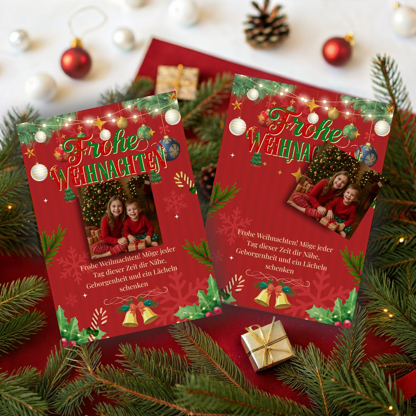 Weihnachtskarte mit Fotomagnet – Grüße, die wirklich haften bleiben Red Style