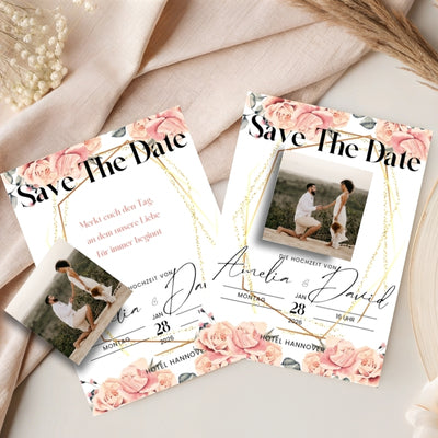 Save the Date Magnet auf Karte – elegant und einzigartig Tee Style