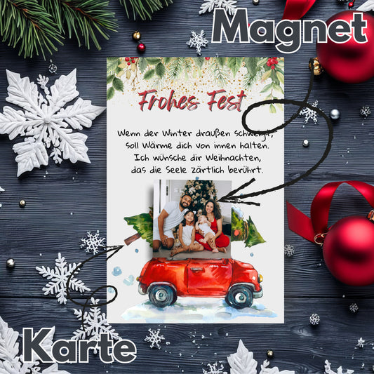 Weihnachtskarte mit Fotomagnet – Grüße, die wirklich haften bleiben Auto Style